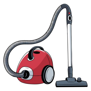 Elektrikli süpürge simge vektör tasarımı