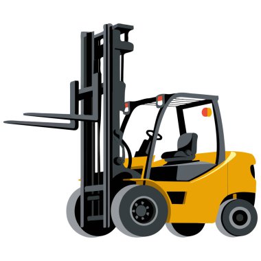 Forklift simgesi basit vektör