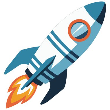 Uzay gemisi simgesi vektör tasarımı