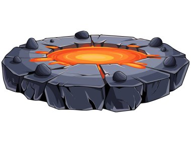 Lav akışı ikon vektör tasarımı