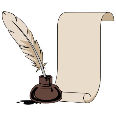 Ortaçağ kalem ikonu vektörü