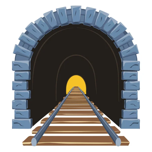 Train Tunnel Design in Vector Style