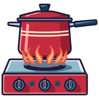 Mutfak sobasının vektör çizimi