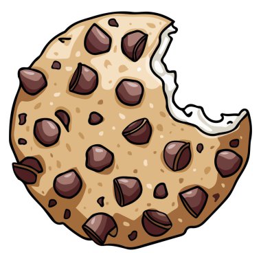 Çikolata kırıntılı kurabiyeler.