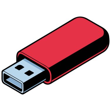 Usb flaş belleği beyaz üzerine izole edildi