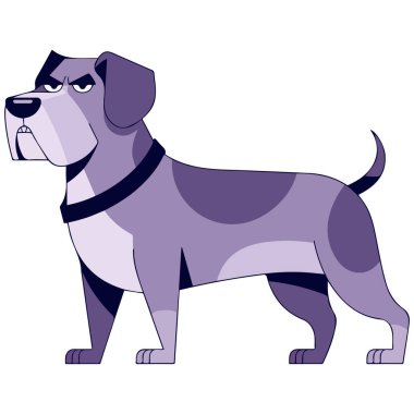 Keskin dişleri olan kızgın bir köpek.