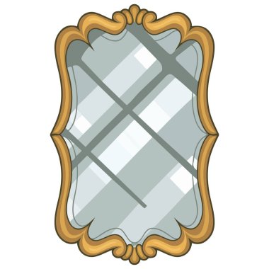 Süslü çerçeveli klasik altın ayna