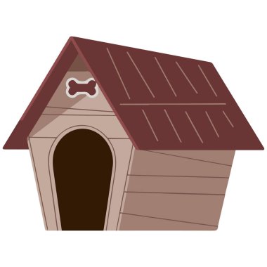 Köpek kulübesi olan evcil hayvan dükkanı.