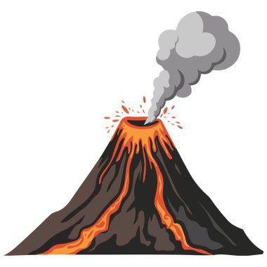 Yanardağ sıcak lavlarla püskürüyor