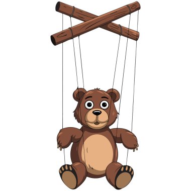 Beyaz arka planda kukla