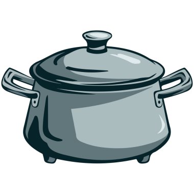 Beyaz arkaplanda çorba kabı izole vektör çizimi