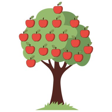 Meyveli elma ağacı