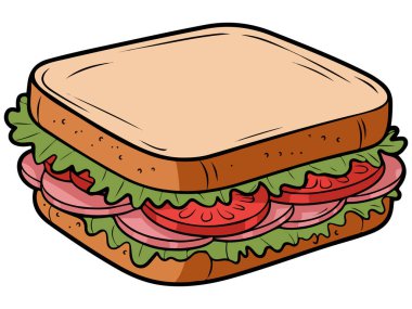 jambonlu sebzeli sandviç.