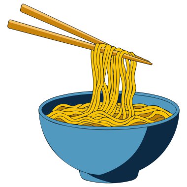 yemek çubukları ile Çin eriştesi