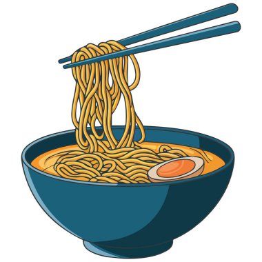 Erişteler beyaz arkaplanda izole edilmiş vektör çizimi