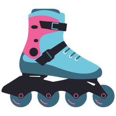 Beyaz arkaplanda paten bıçağı simgesi izole edilmiş vektör çizimi