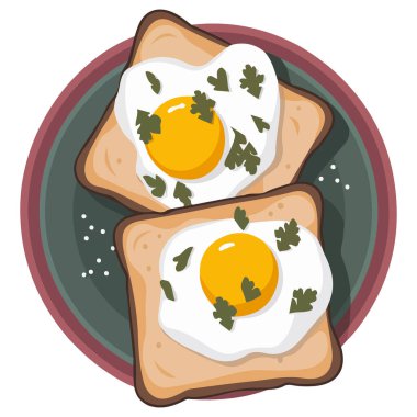 sahanda yumurta ve ekmek