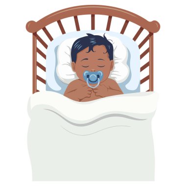 Beyaz arkaplanda barışçıl bebek izole edilmiş vektör çizimi