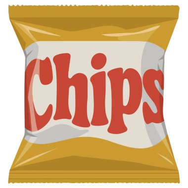 Beyaz arkaplanda çipler izole edilmiş vektör illüstrasyonu