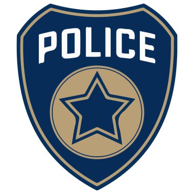 Altın rozet beyaz arkaplanda izole edilmiş vektör çizimi