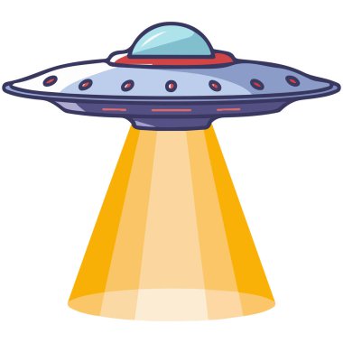 UFO vektör çizim karikatür