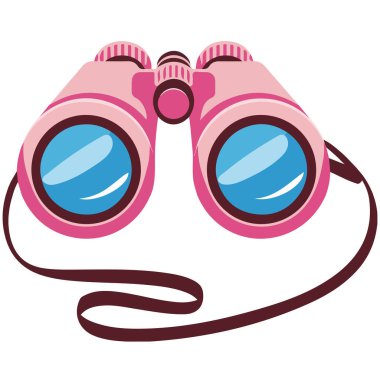 Beyaz arkaplanda dürbünler