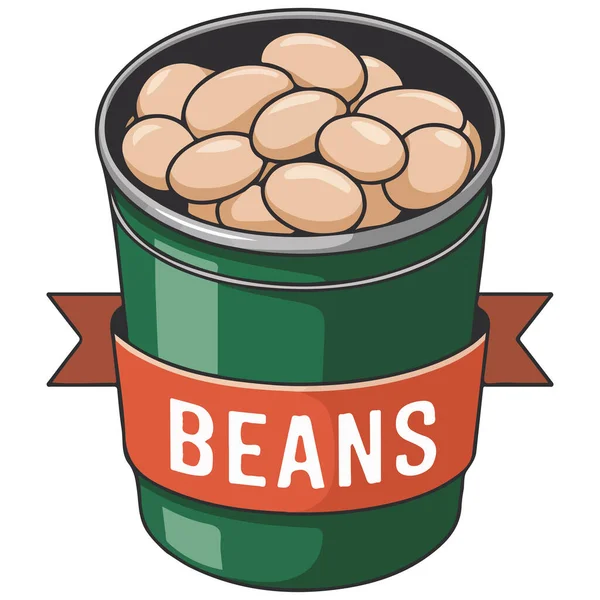 Beans in a can illustration