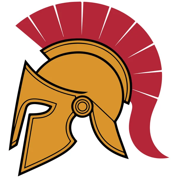 Beyaz arkaplanda gladyatör başlığı simgesi izole edilmiş vektör çizimi