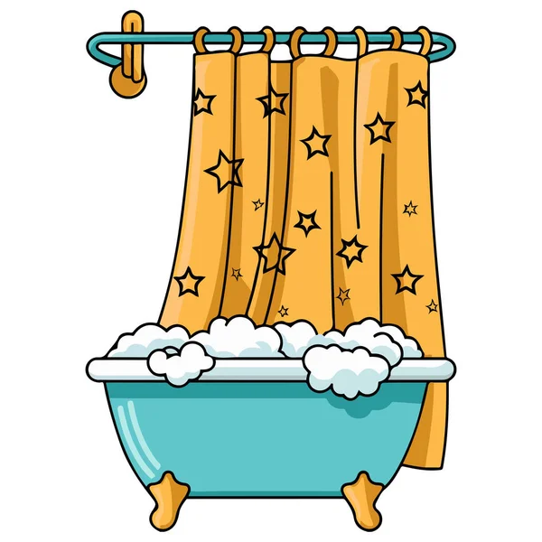 Perdeli banyo tüpü.