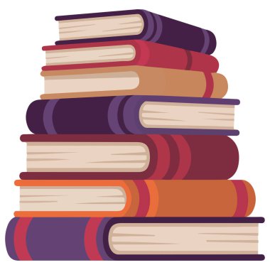 Çizgi film kitapları beyaz arkaplanda izole edilmiş vektör illüstrasyonunu kapsar