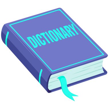 Çizgi roman sözlüğü çeviri sembolü beyaz arkaplanda izole edilmiş vektör çizimi