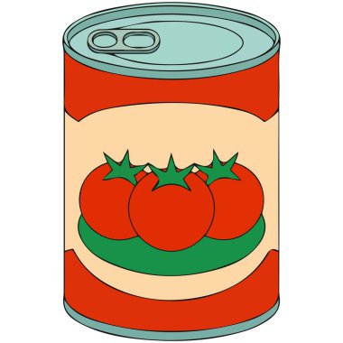 Boş domates sosu beyaz arkaplanda izole edilmiş vektör sanatı