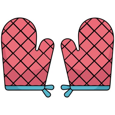 Eldiven tutacağı, beyaz arkaplanda izole edilmiş vektör çizimi