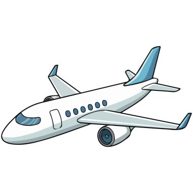 Uçak yolculuğu emoji taşıma simgesi beyaz arkaplanda izole vektör çizimi