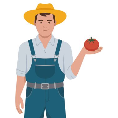 Farmers flat icon design vector illustration isolated on white background