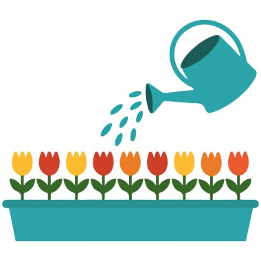 Sulama penceresi büyütme kavramı beyaz arkaplanda izole edilmiş vektör çizimi