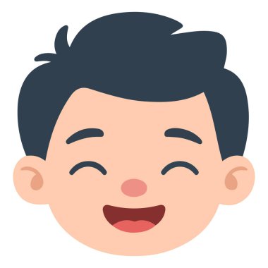 Erkek bebek illüstrasyon tasarımının vektör başkanı beyaz arkaplanda izole edildi