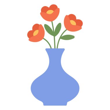 Çiçek vazosu tasarım vektör logo şablonu beyaz arkaplan üzerindeki izole vektör çizimi