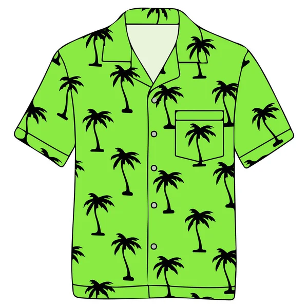 hawaiian aloha shirt vacation style isolated vector illustration on white background
