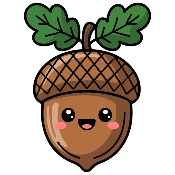 Beyaz arkaplanda sevimli palamut karakteri vektör çizimi