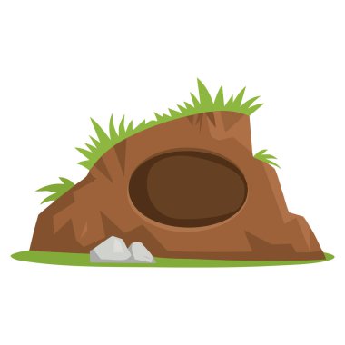 Hayvan yuvası ev illüstrasyonu beyaz arka planda izole vektör illüstrasyonu