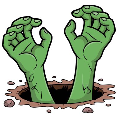 Beyaz arka planda izole edilmiş Cadılar Bayramı vektör illüstrasyonu