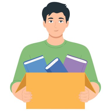 İşçi, beyaz zemin üzerinde izole edilmiş vektör illüstrasyonunun stres altında olduğunu hissediyor