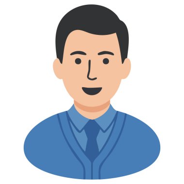 Beyaz arkaplan vektör illüstrasyonundaki adam beyaz arkaplanda izole edilmiş vektör çizimi