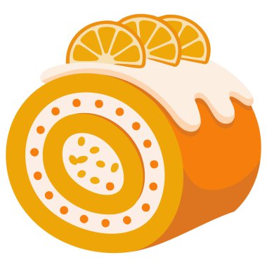 Beyaz arkaplanda el çizimi İsviçre usulü kek dilimi izole edilmiş vektör çizimi