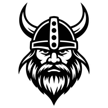 Viking savaşçı logosu spor takımı maskot amblemi tasarımı