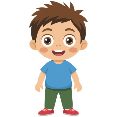 Üzgün çocuk çizgi roman çizim vektörünü izole etti