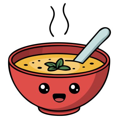 Sıcak ev yapımı sebze çorbası izole edilmiş vektör.