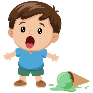 İzole edilmiş bir vektörden düşen bir çocuğun tasviri