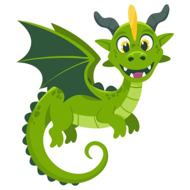 Havada uçan komik ejderha karakteri.